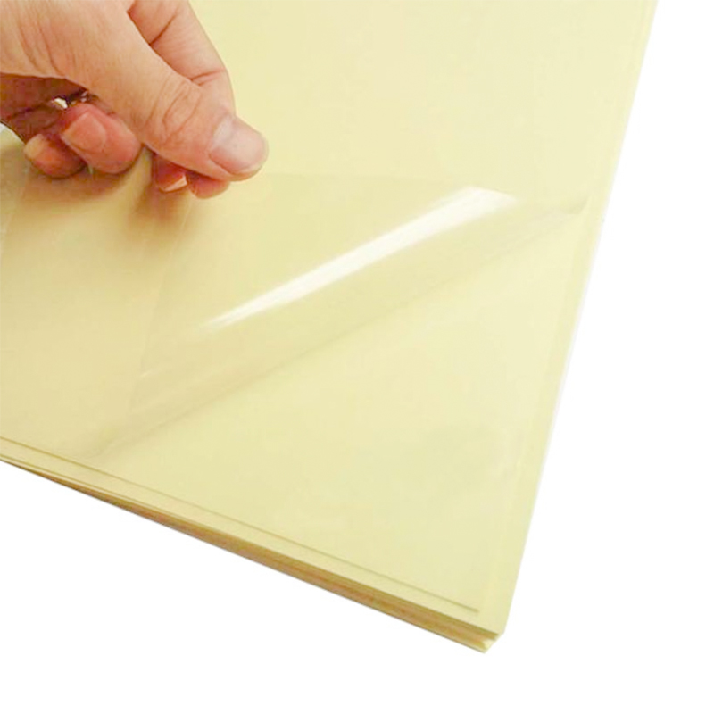 Beyaz Glassine Astarlı 50um Şeffaf PET Film UV yapıştırıcı