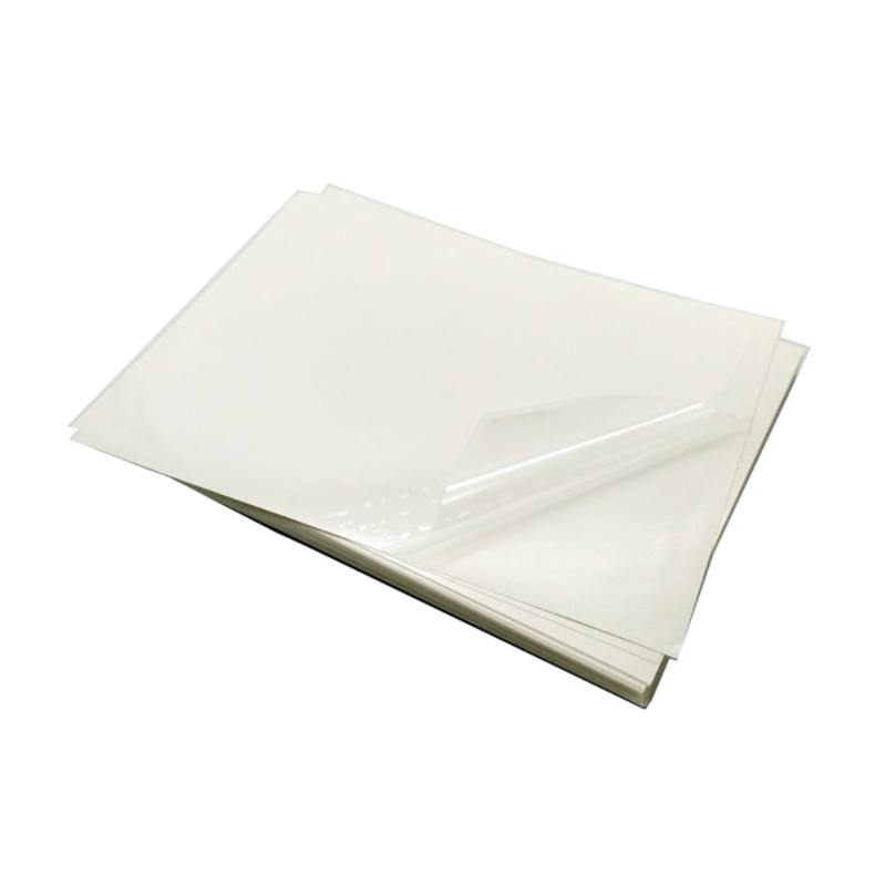 36um Şeffaf PET Film / Çıkarılabilir Tutkal / 60g Beyaz Glassine Astar