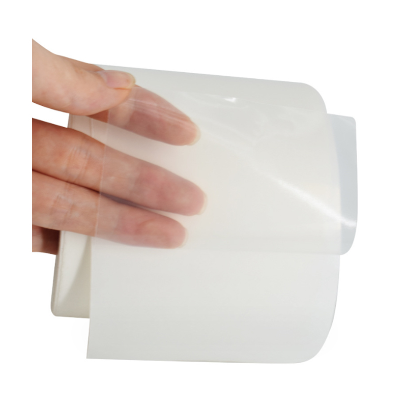 36um Şeffaf PET Film / Çıkarılabilir Tutkal / 60g Beyaz Glassine Astar