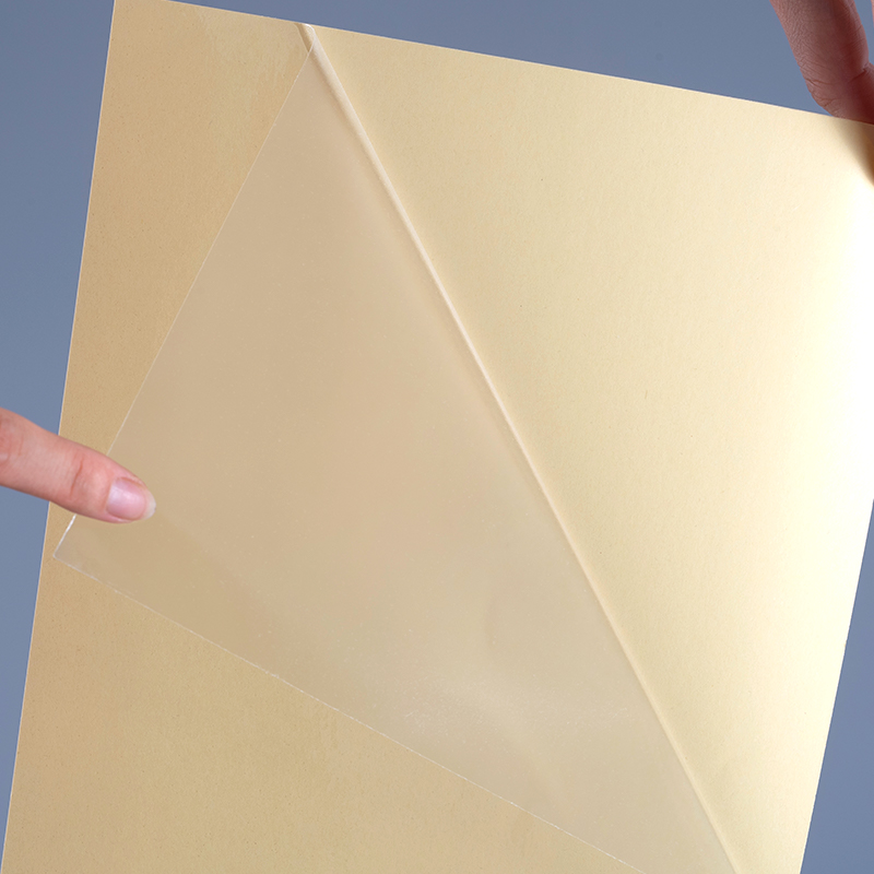 50mic Şeffaf Kendinden Yapışkanlı Polyester Film Vinil Etiket Baskı Etiket Jumbo Rulo