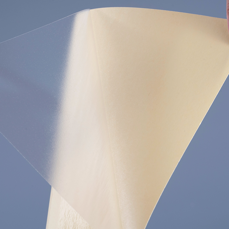 50mic Şeffaf Kendinden Yapışkanlı Polyester Film Vinil Etiket Baskı Etiket Jumbo Rulo