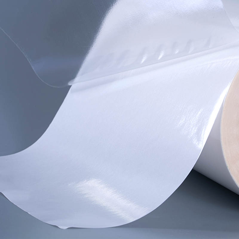 50mic Şeffaf Kendinden Yapışkanlı Polyester Film Vinil Etiket Baskı Etiket Jumbo Rulo