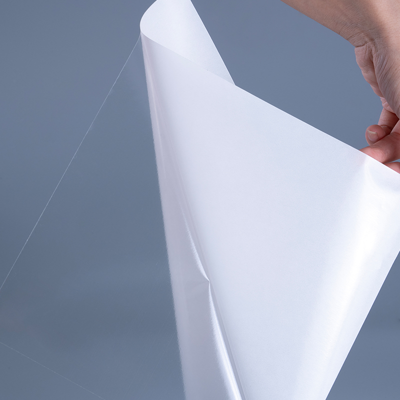 50mic Şeffaf Kendinden Yapışkanlı Polyester Film Vinil Etiket Baskı Etiket Jumbo Rulo