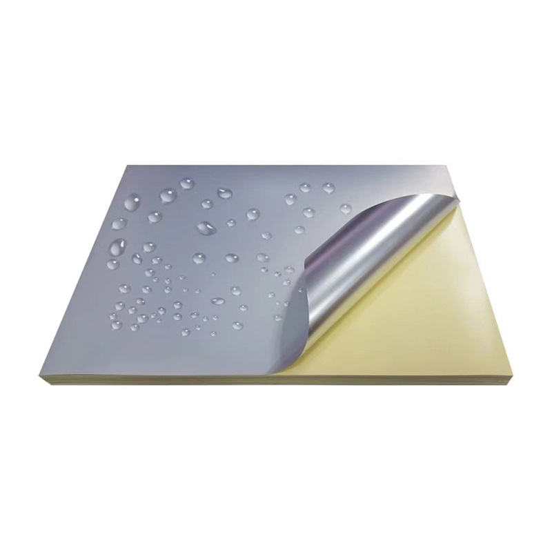 Güçlü Solvent Yapışkanlı ve Yağ bazlı kaplamalı 50mic Mat Gümüş PET Etiket malzemeleri